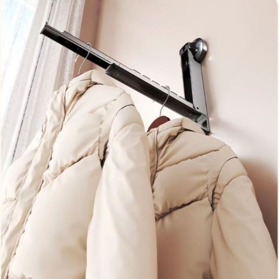 室內外可伸縮吸盤隱形折疊晾晒架