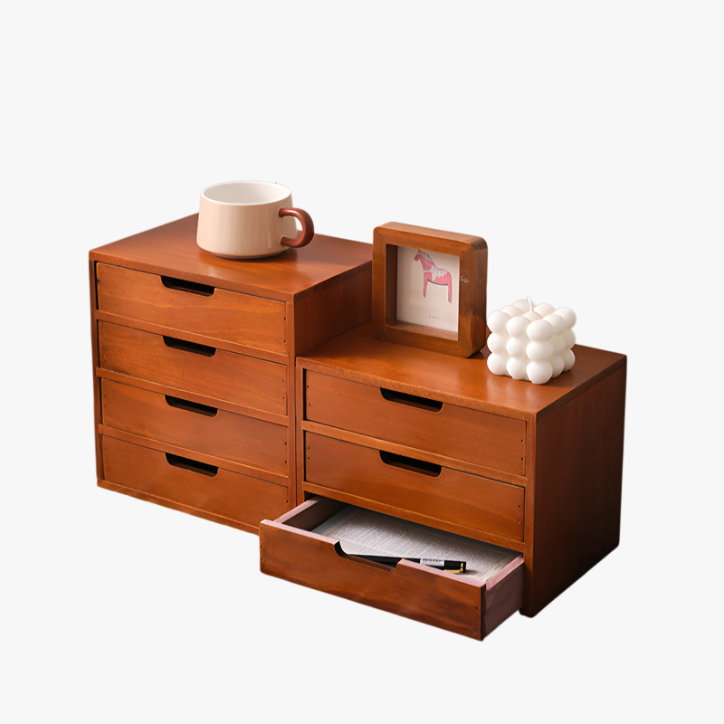 탁상 사물함 다단 수납 서랍형 사물함 잡동사니 수납장 우드 화장품 사물함 사물함 다용도 스몰 키높이 선반