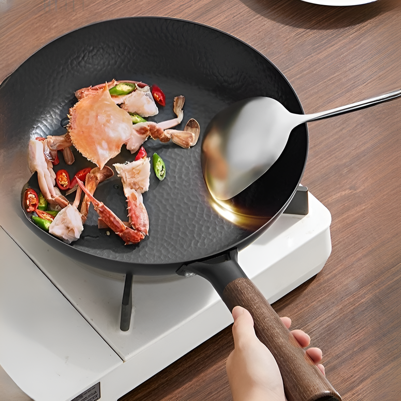 無塗層錘紋平底煎鍋