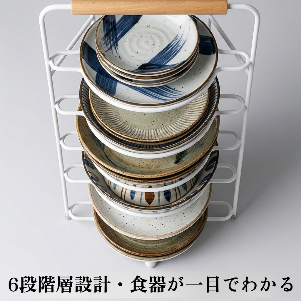 段付きキッチン用食品調理ラック