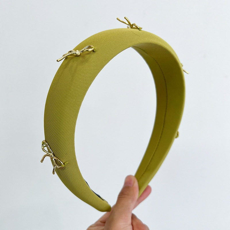 Solid color bow headband