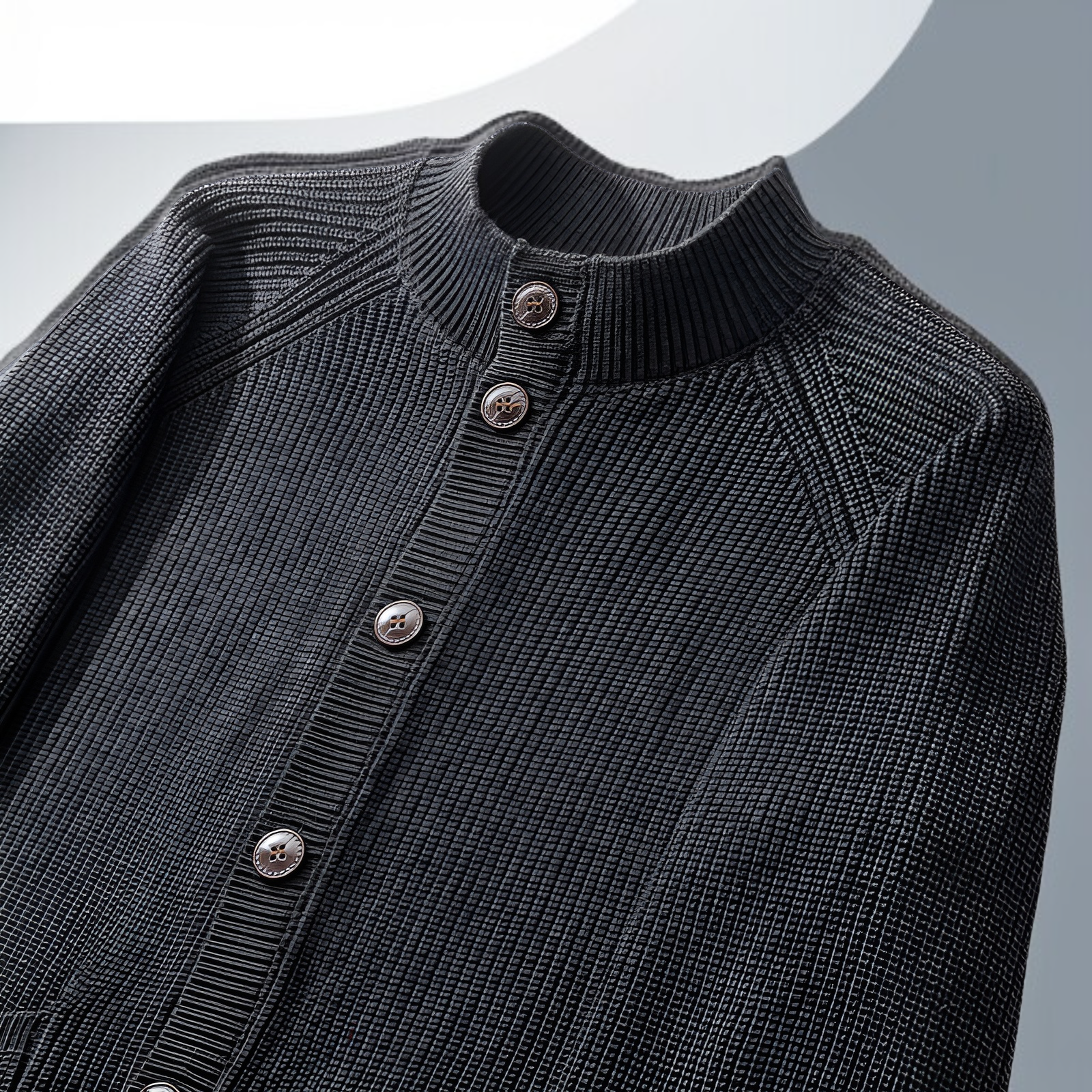 따뜻한 겨울용 울 스웨터 착용샷