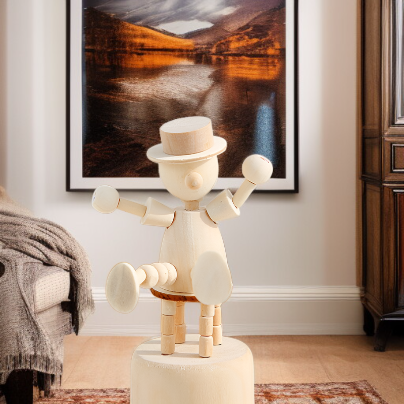 나무 동물 데스크탑 장식 귀여운 교육용 장난감 침실 장식