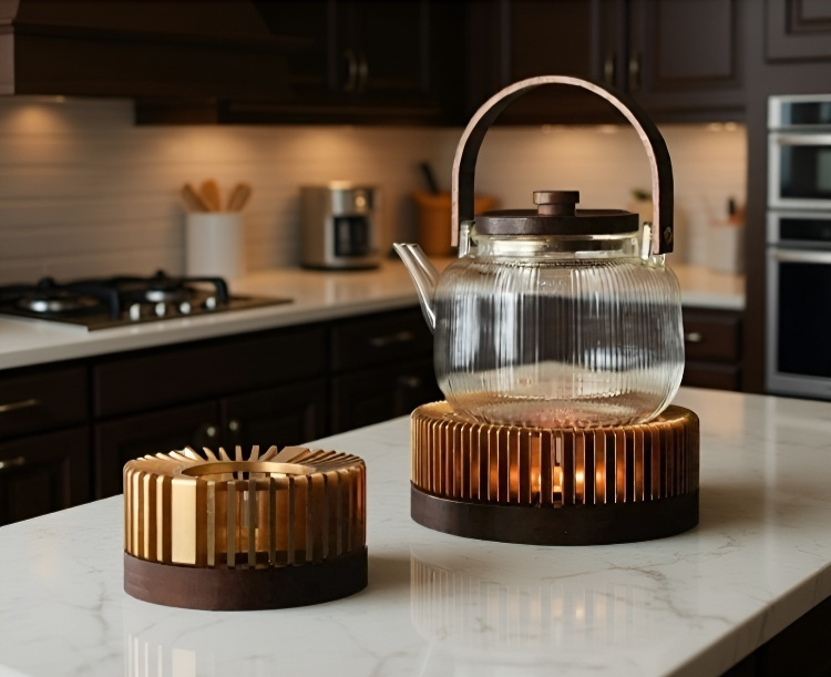 티타임을 위한 고급 유리 티웨어 워머