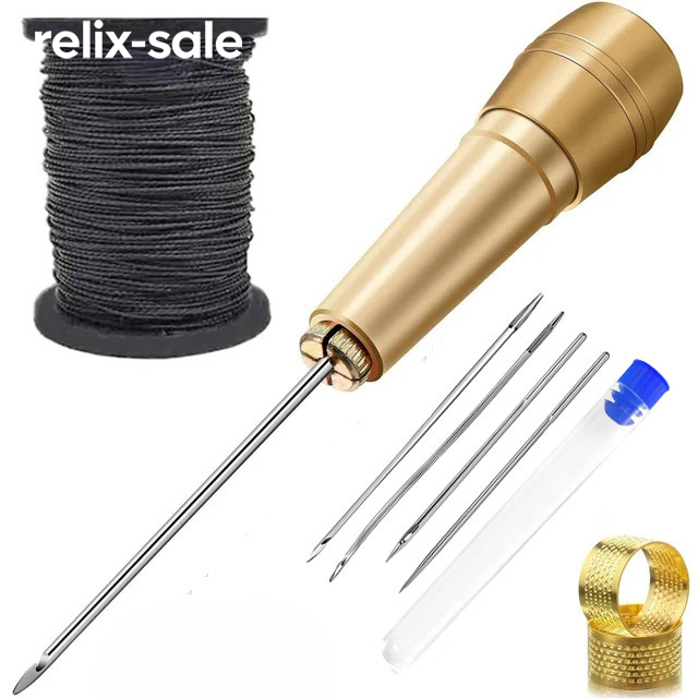 ชุดสว่านทองแดงพร้อมหัวและด้ามจับแบบเปลี่ยนได้สำหรับการเจาะ สว่าน และการซ่อมแซมพื้นรองเท้า