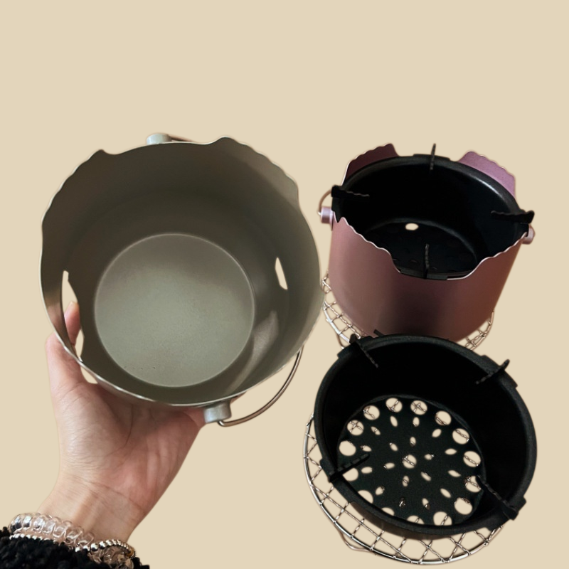 Mini parrilla de carbón portátil para exteriores