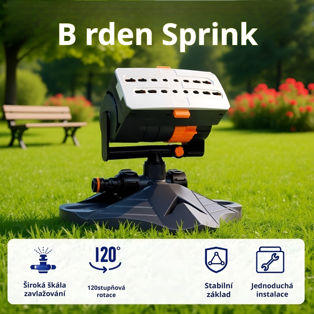 Zahradní automatický kmitající zavlažovač