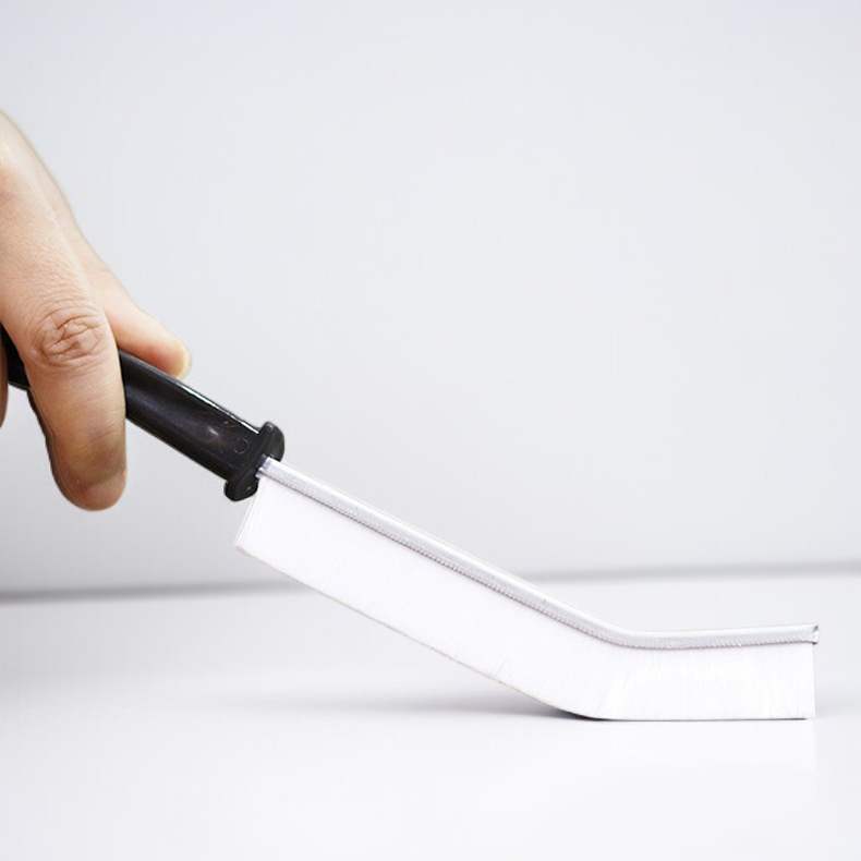 家庭用隙間掃除ブラシ 多目的ロングブラシ グレーの隙間ブラシ 窓溝清掃用具