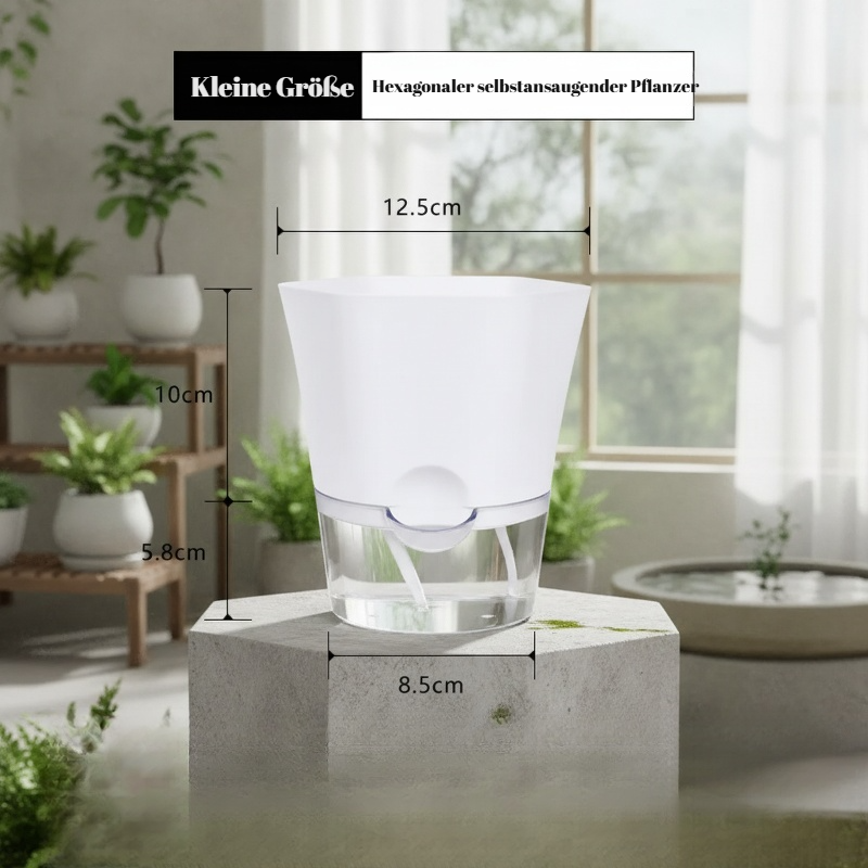 Selbstbewässernder Blumentopf für den Innenbereich, Hydrokultur-Blumentopf für Faule