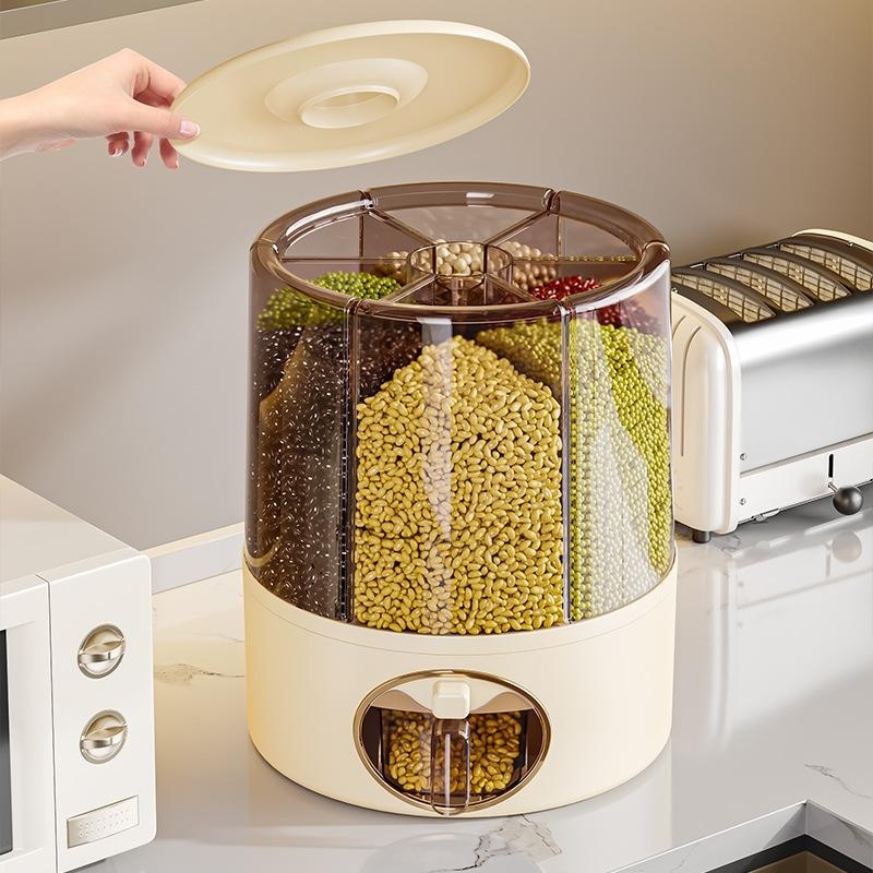 Insect-proof rotating rice box