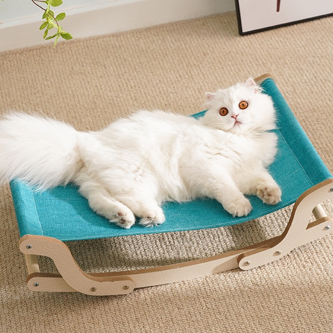 猫犬兼用木製ロッキングチェア