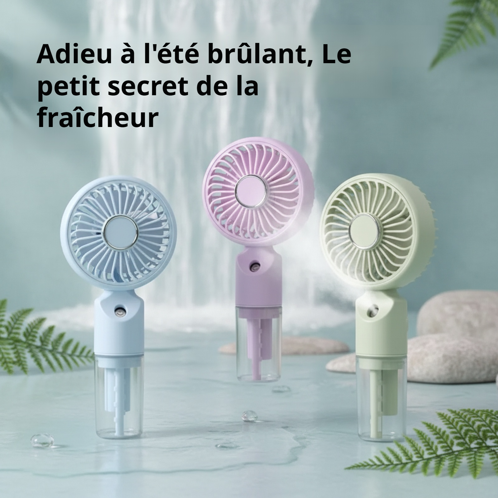 Ventilateur hydratant compact pour voyage en plein air