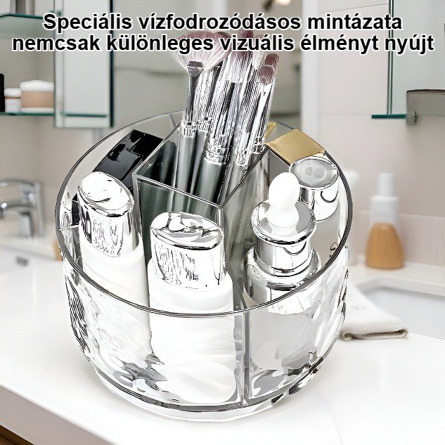 Luxus vízfodrozódásos forgó tárolódoboz