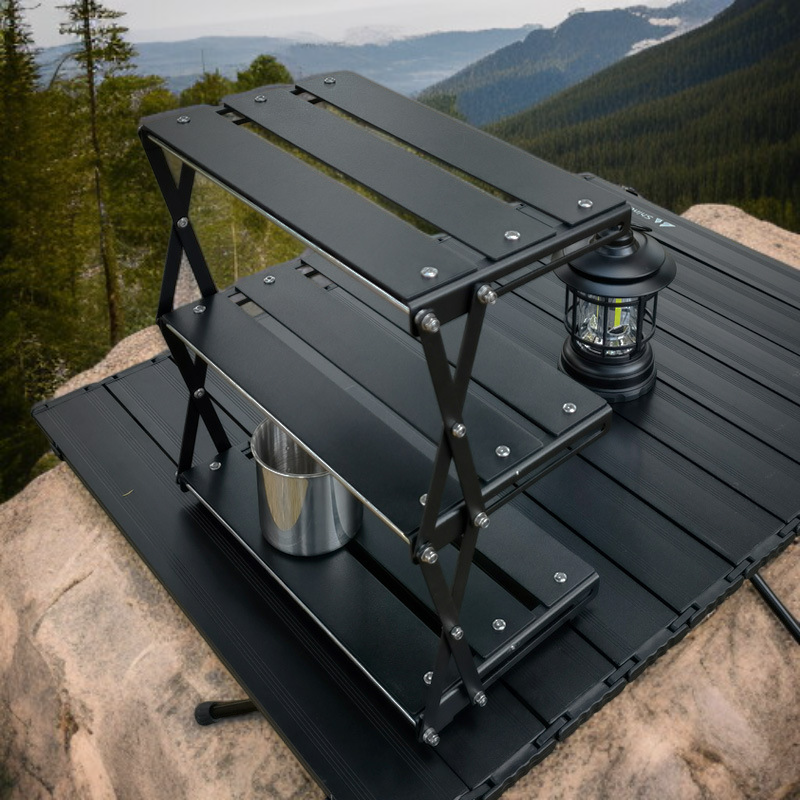 Multi-Layer Aluminum Kitchen Spice Organizer Shelf