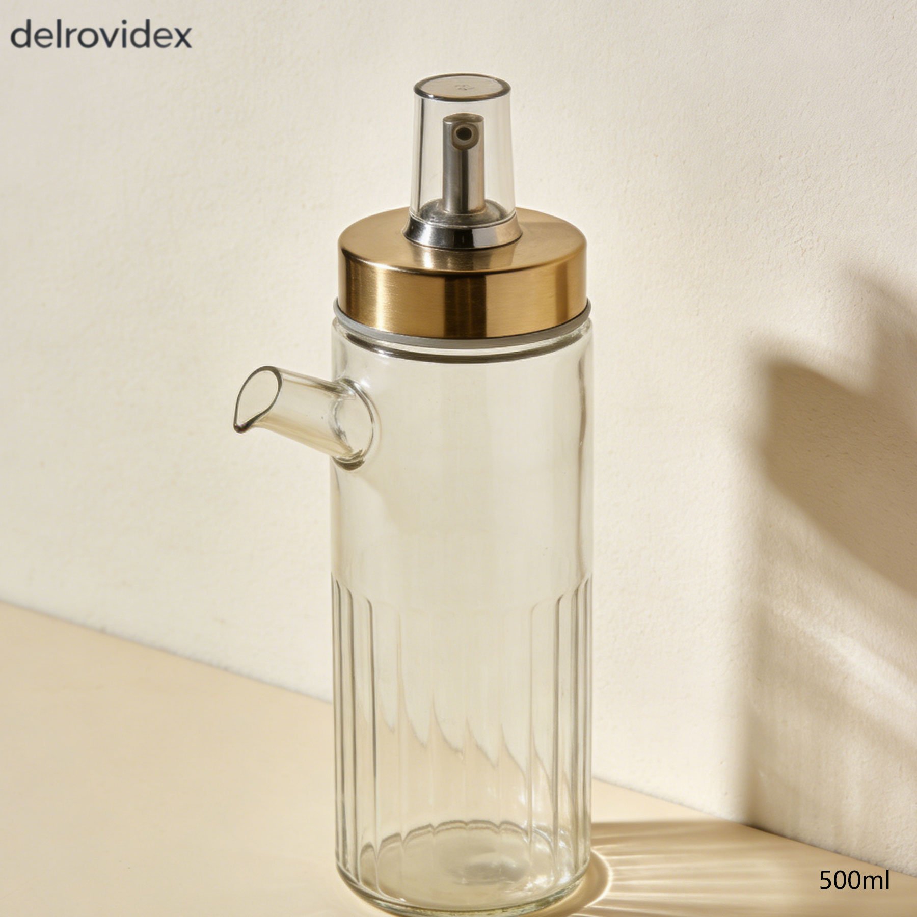 キッチンで使えるガラス製オイルボトルセット