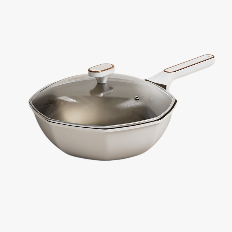 Household Wear-Resistant Spill-Proof Frying Pan with Uniform Heat Conduction