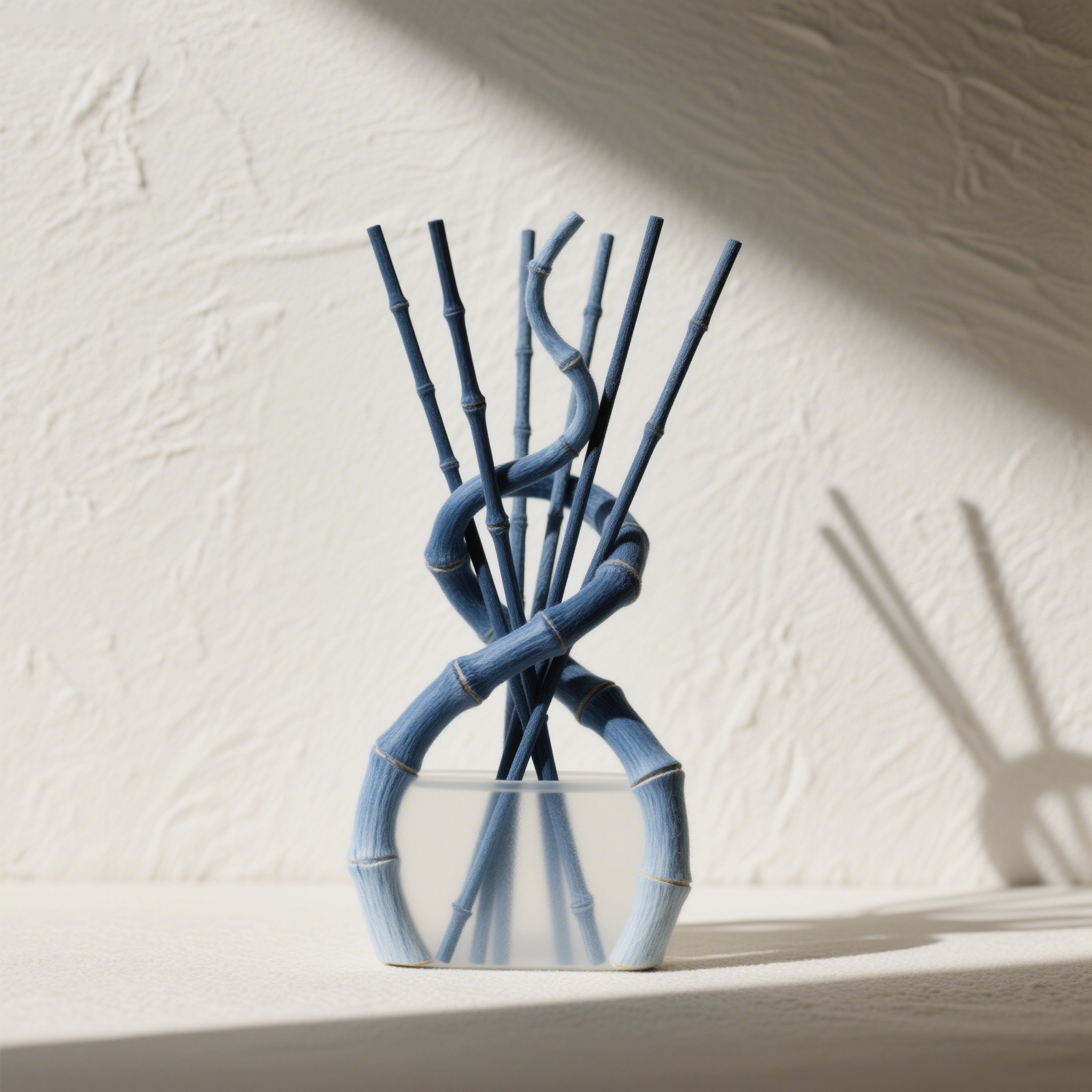 ชุดน้ำหอมปรับอากาศแก้วสานไม้ไผ่ (3 ชิ้น)