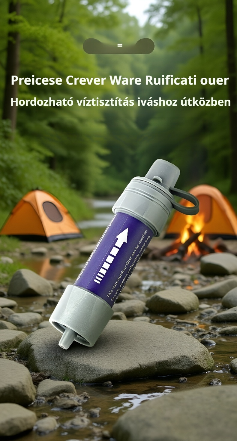 Vészhelyzeti víztisztító szívószál