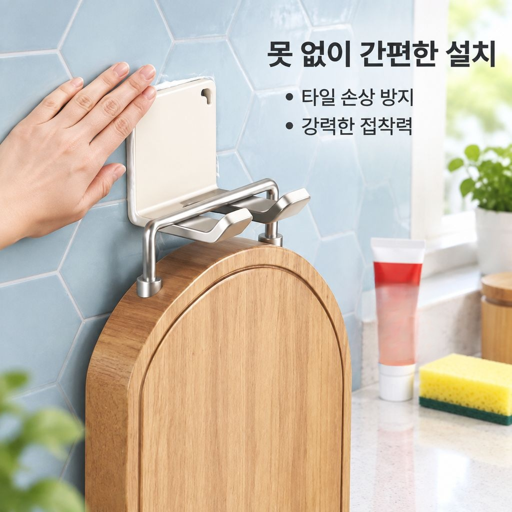 다기능 도마 걸이 수납함