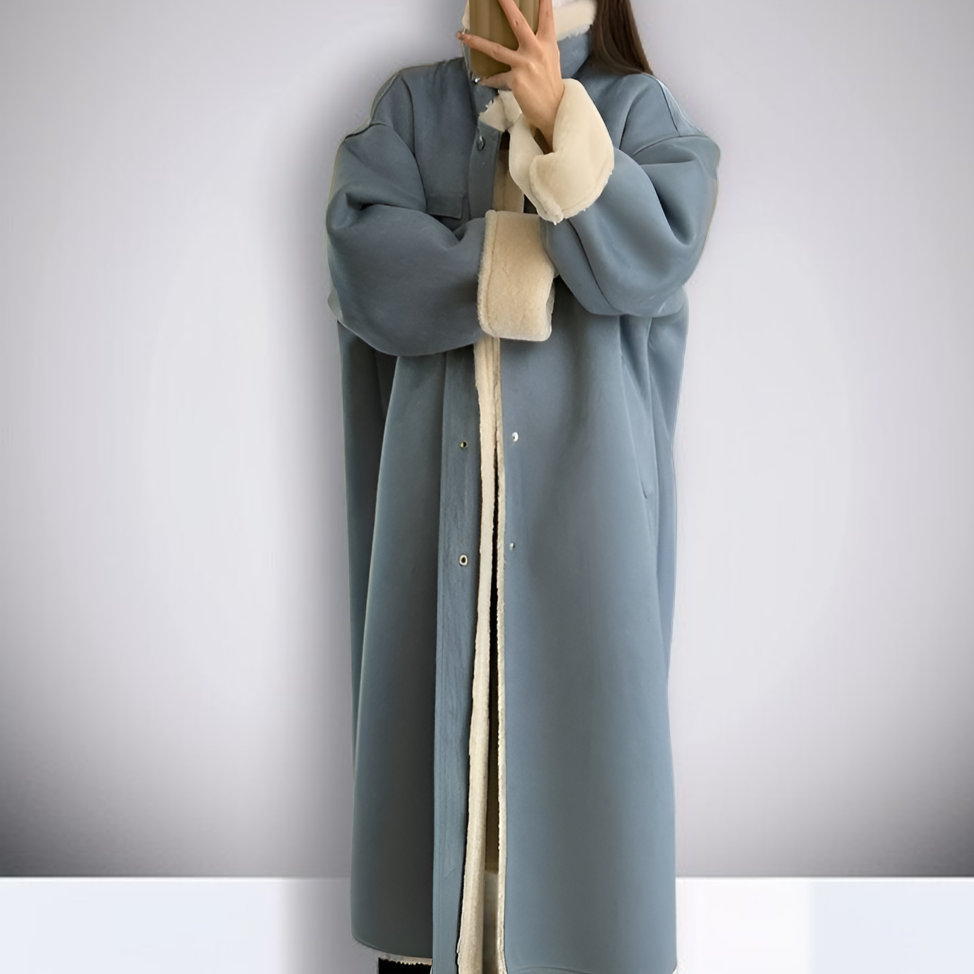 レディース スエード＆ファー シースコート