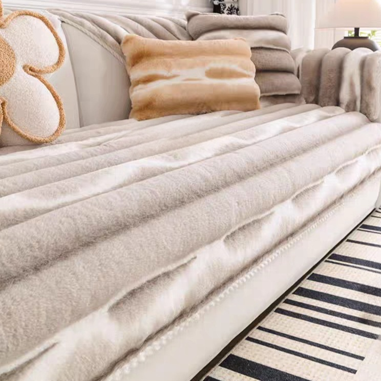 Non-Slip Cream Cover for Sofa Cushion