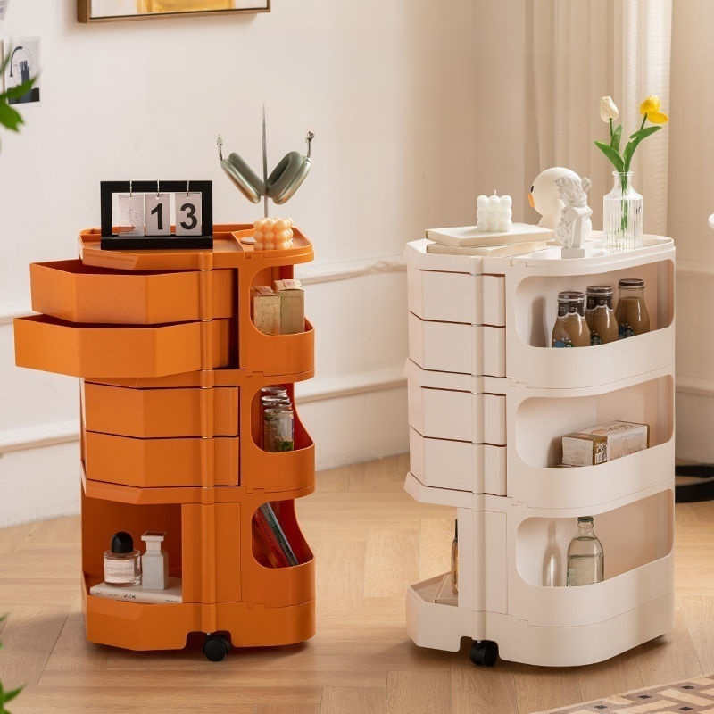 Simple rotating storage bedside table
