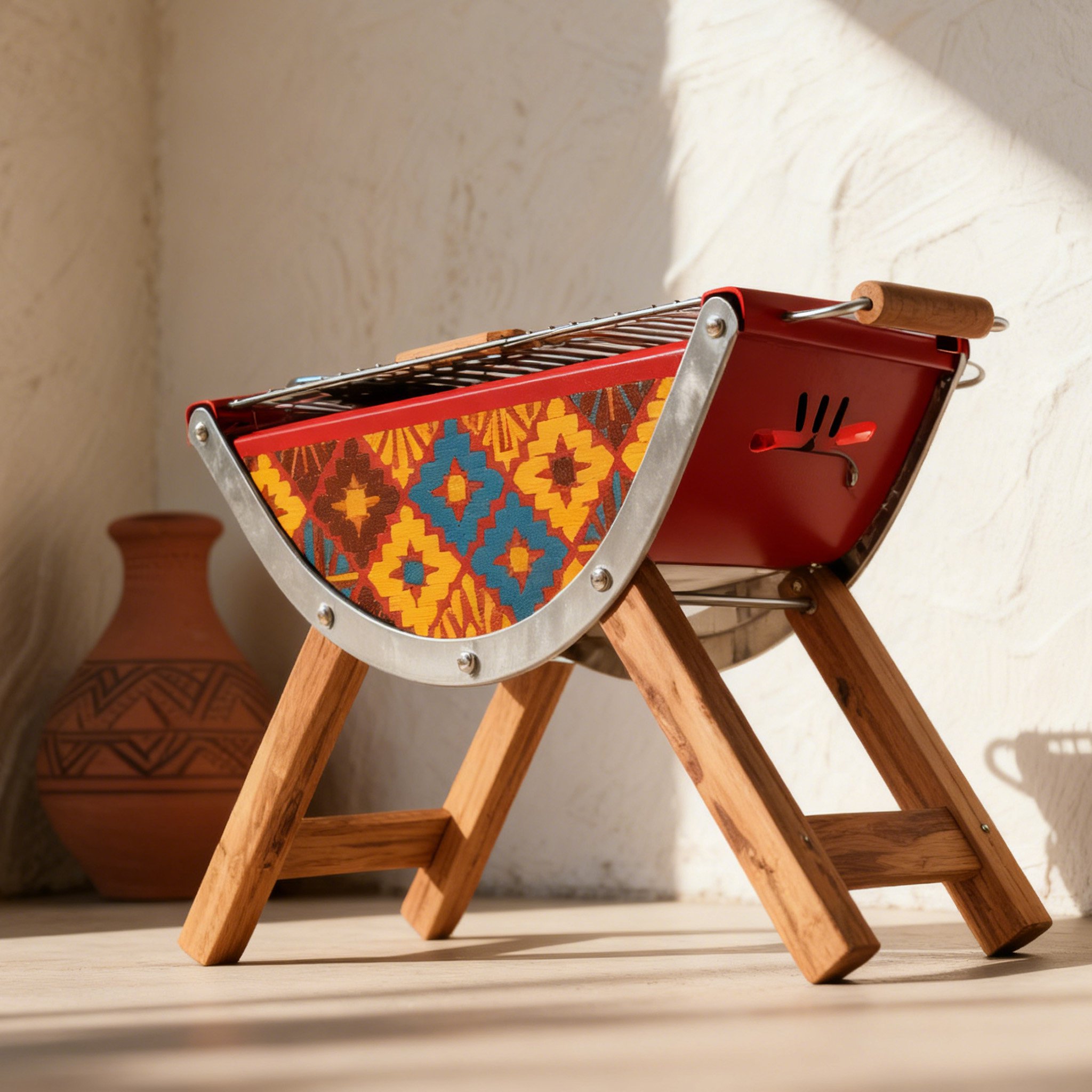 미니 가정용 바베큐 그릴 전면 이미지