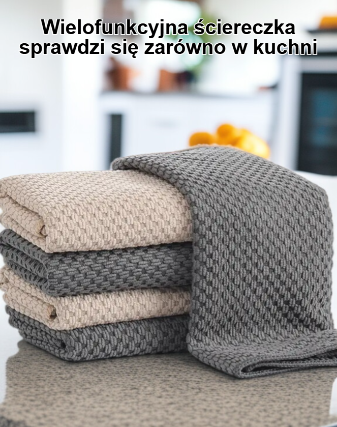 Zagęszczona chłonna ściereczka kuchenna na blacie