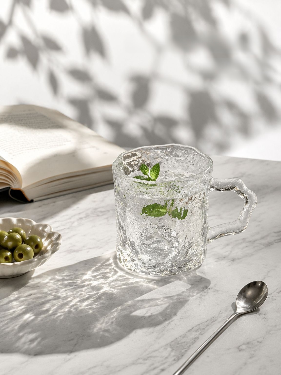 Vaso taza de vidrio para bebidas calientes y frías