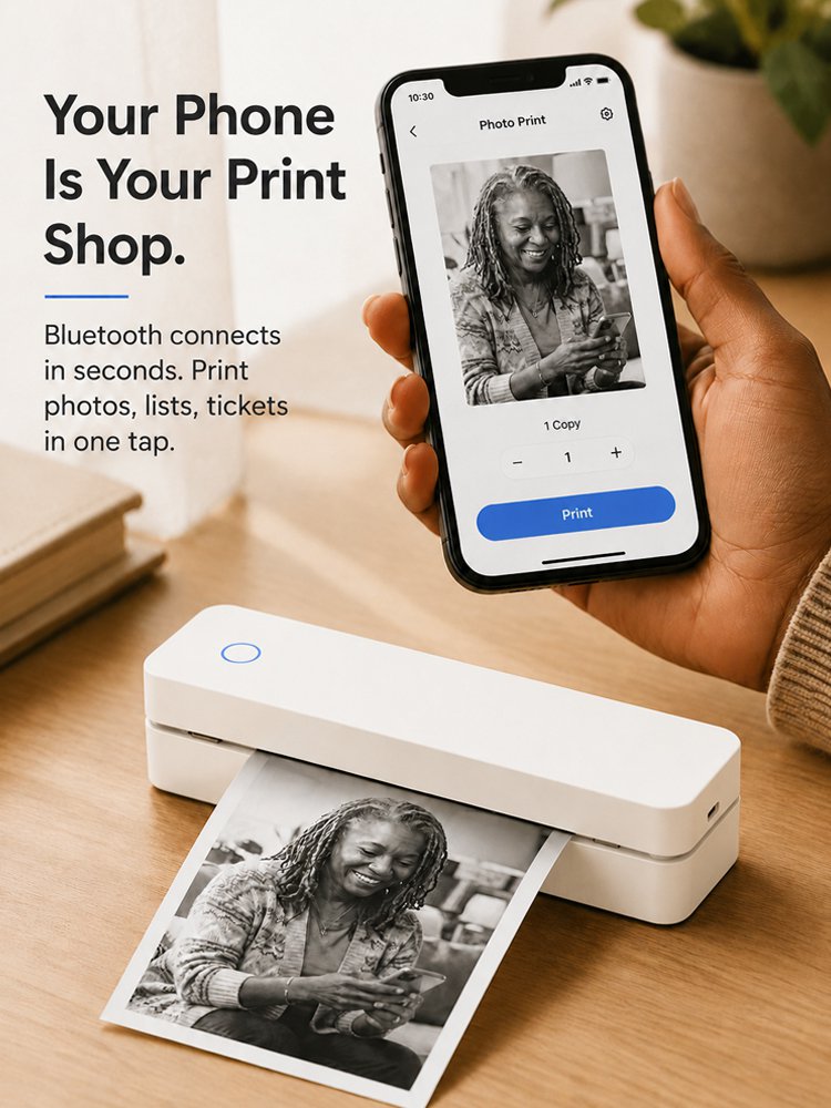 Bluetooth Portable Inkless Printer