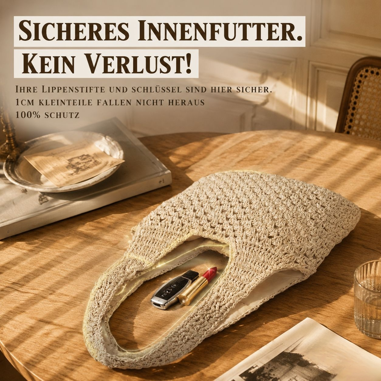 Sommerliche vielseitige Strohumhängetasche, leichte Tasche aus Papierkordel