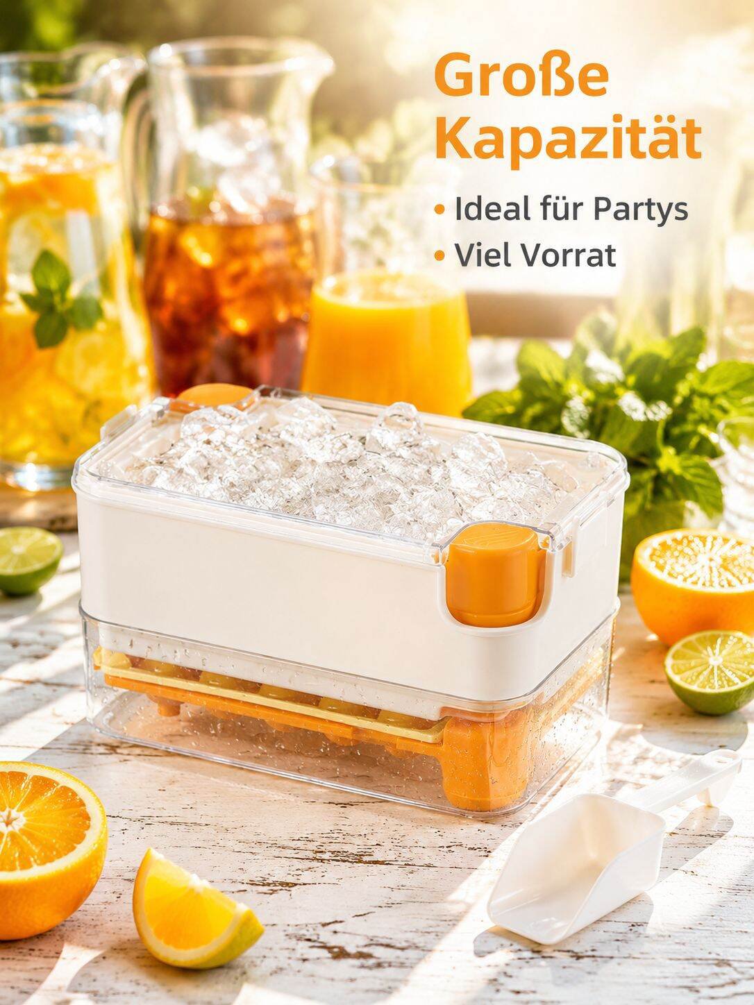 Gefrorene Eiswürfelform