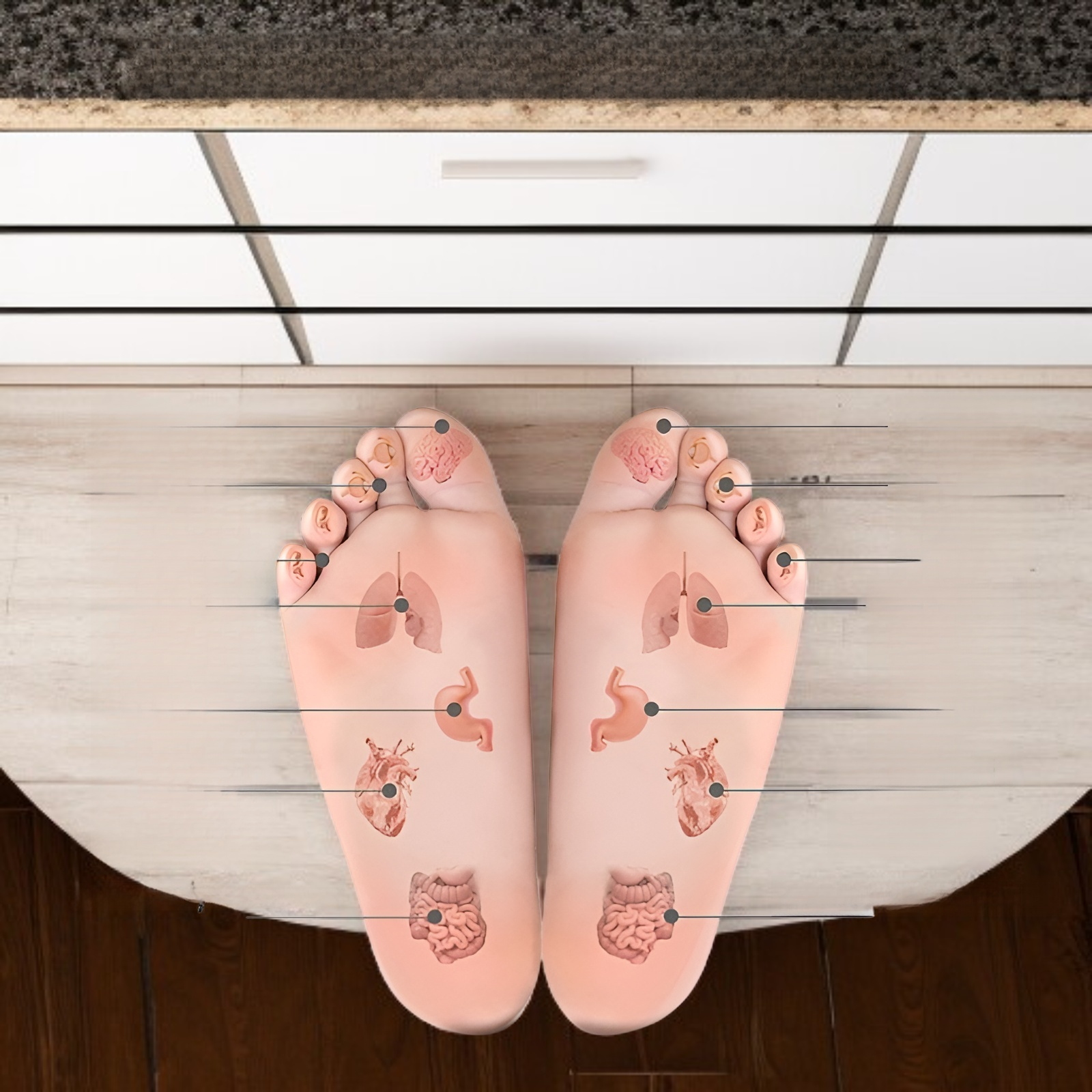 Bathroom anti-slip mat, toilet/shower room massage anti-fall mat, household toilet/shower room foot 