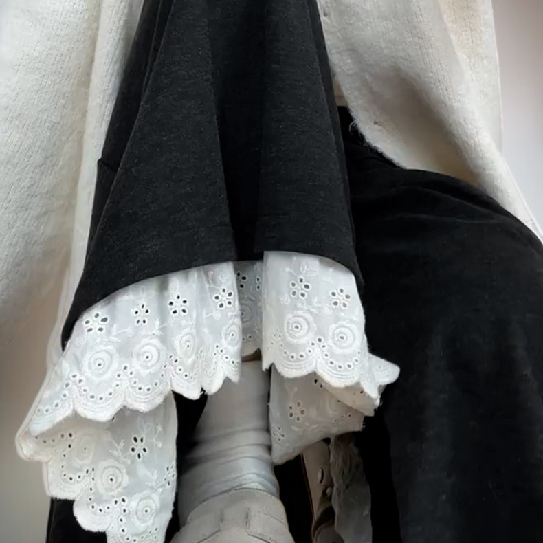 レディースハイウエストスリムスリムレーススカート