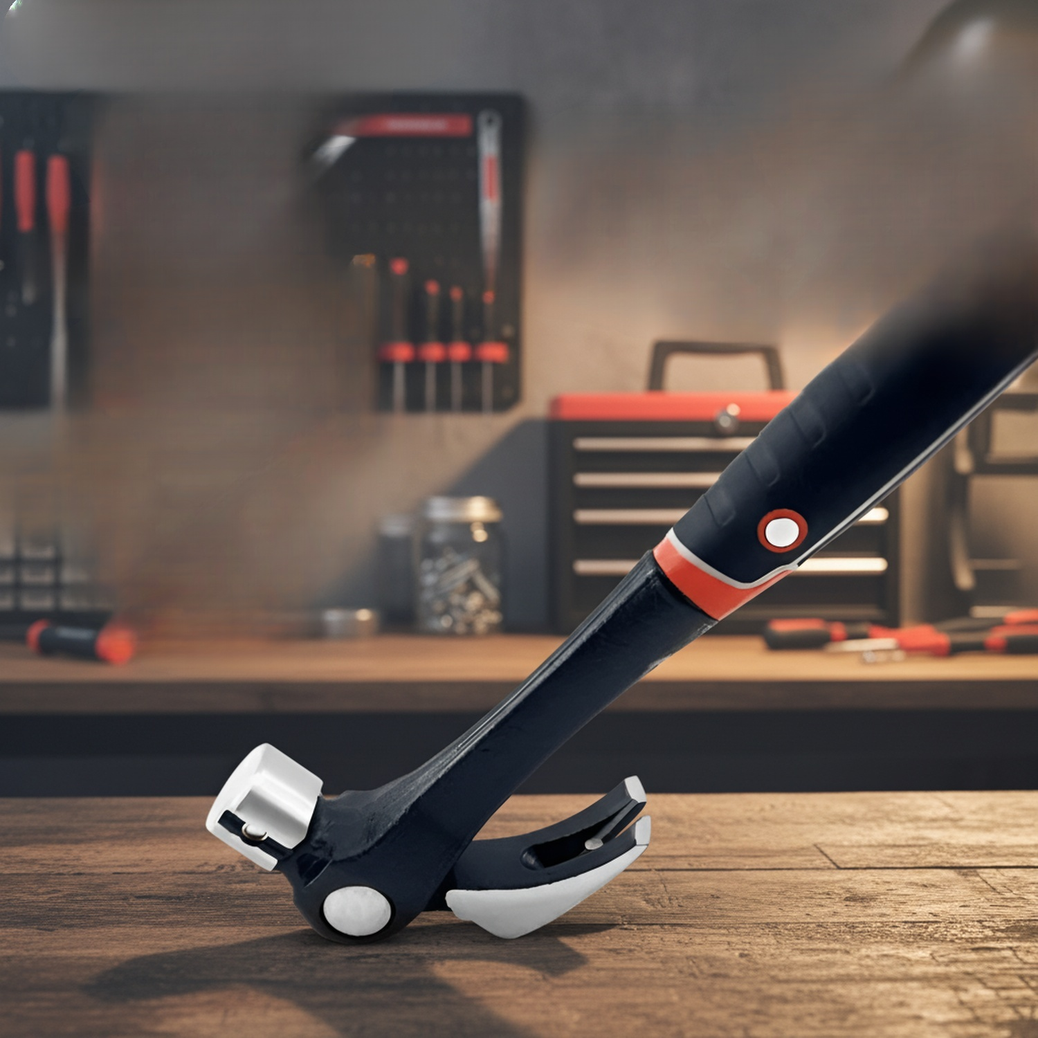 Marteau arrache-clou rotatif en acier carbone monobloc