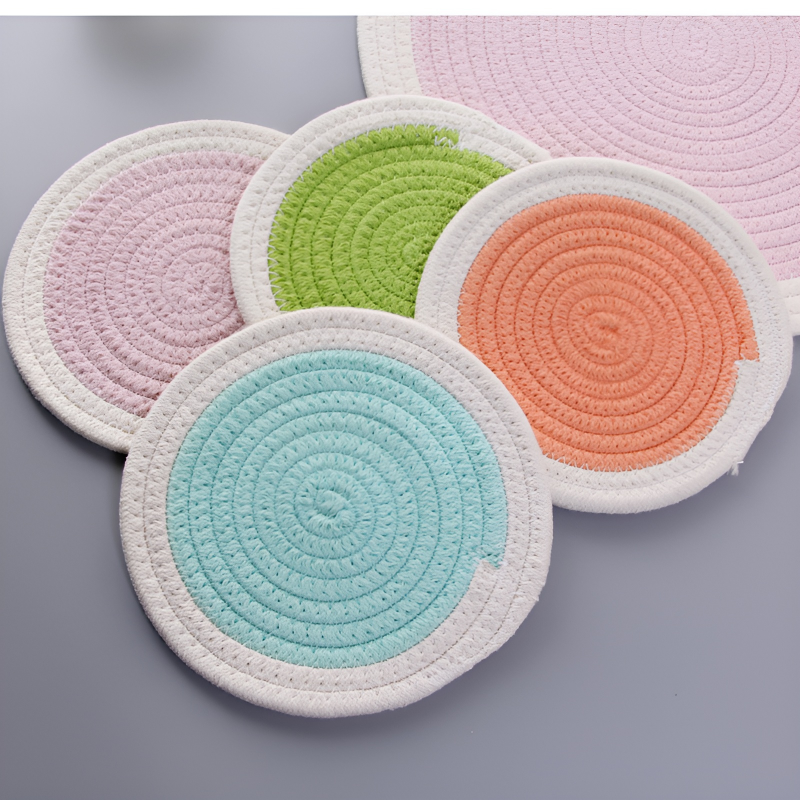 Cotton rope woven placemats