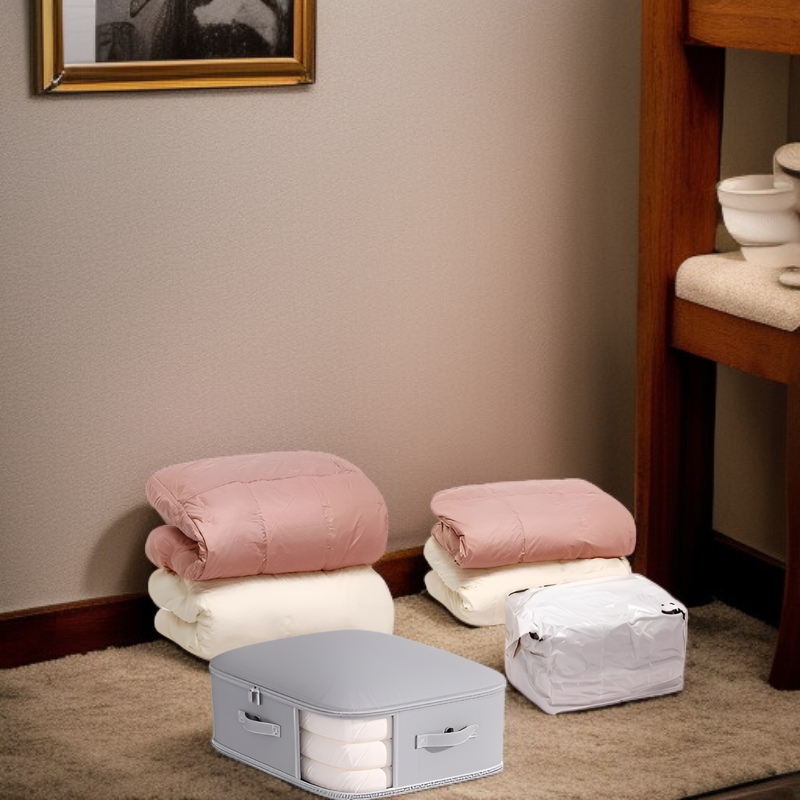 ダウンジャケット、キルト、シルクキルト用のキルト収納バッグ、冬物季節衣類や寝具収納バッグ用の特別な圧縮バッグ