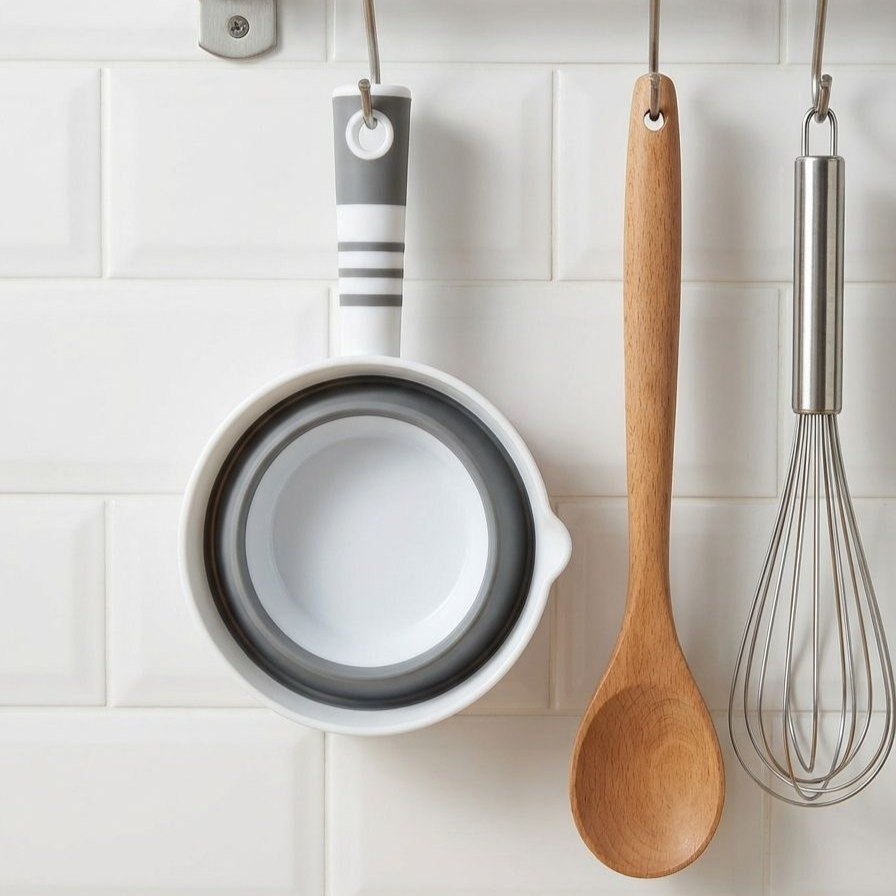 Faltbare, multifunktionale, aufhängbare Silikon-Wasserschöpfkelle