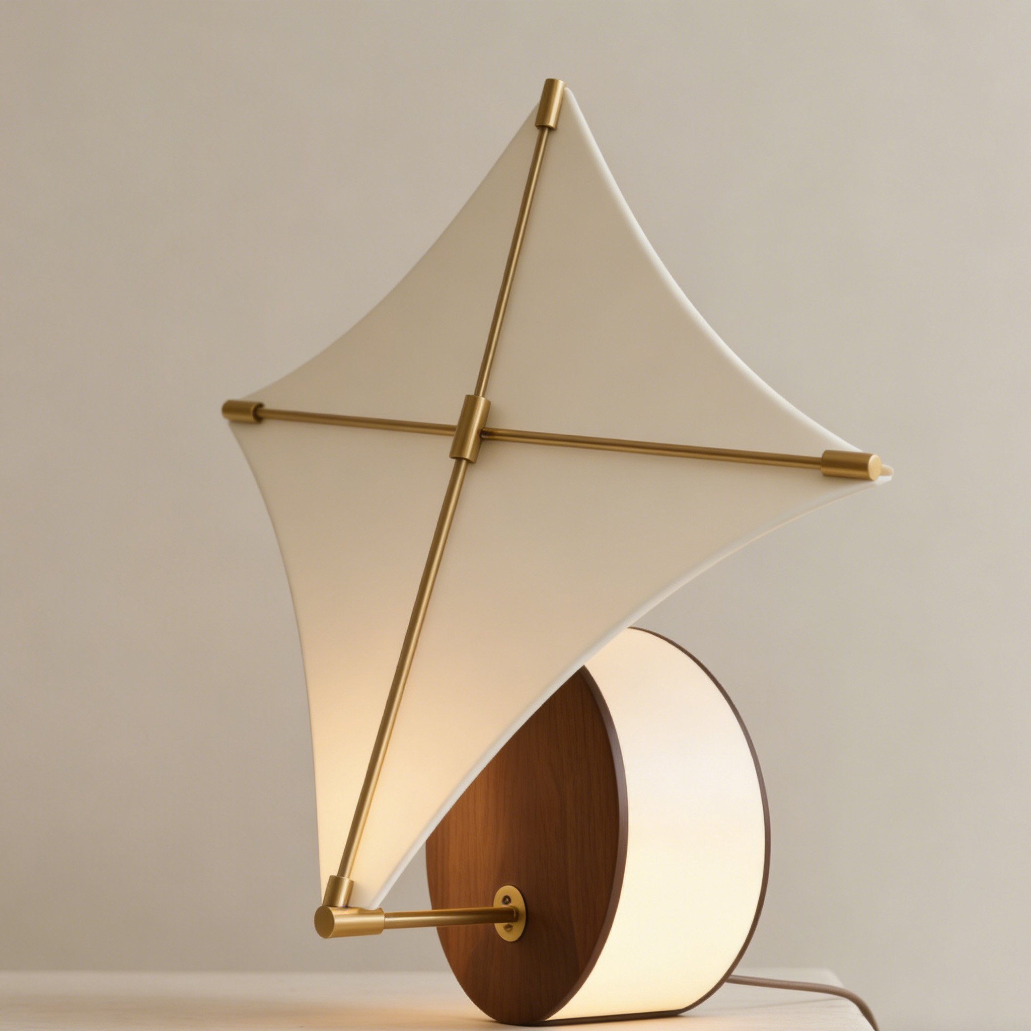 연 모양 인테리어 조명 근접 촬영