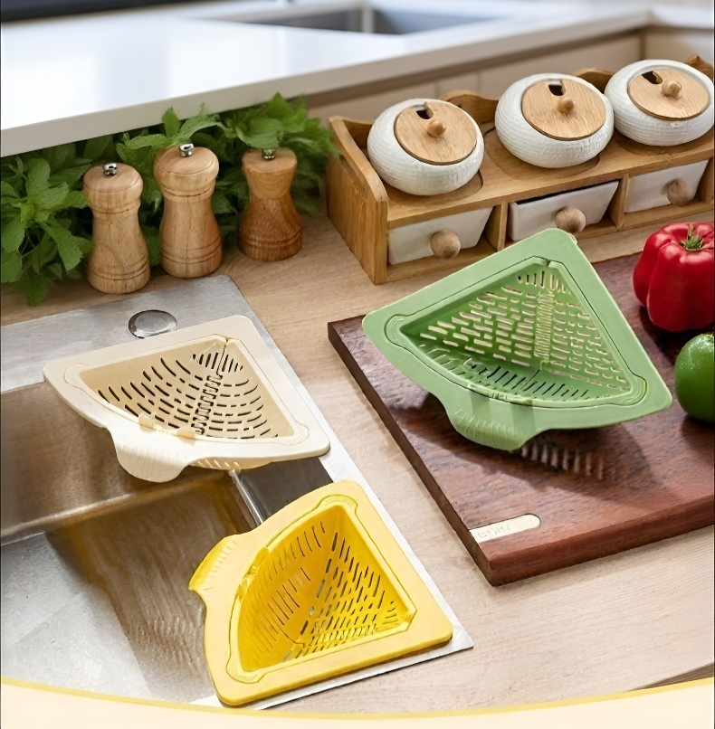 대용량 씽크대 자기흡수 배수바구니 설치 모습