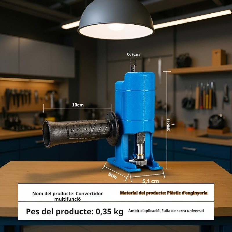 Eina elèctrica multifuncional per convertir serra, trepant i tallar