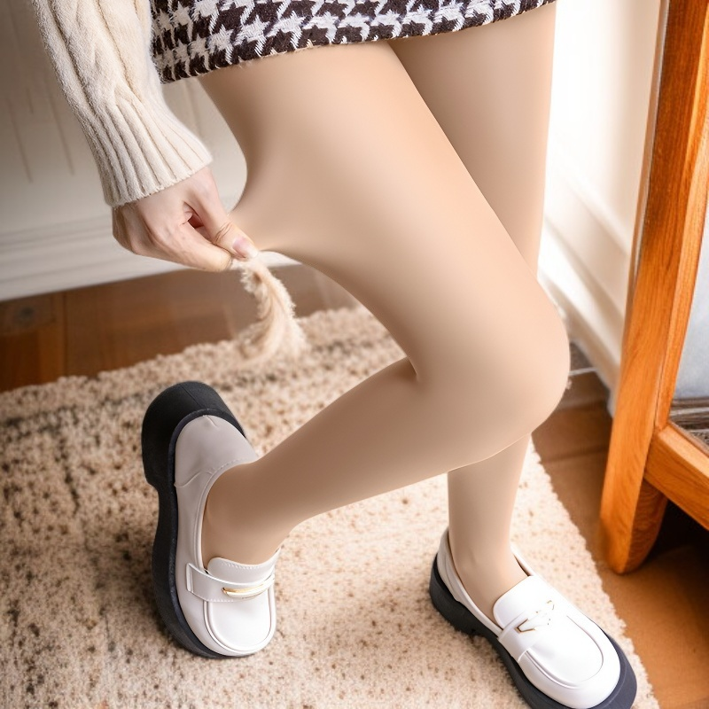 복부 보정 플러스 벨벳 기모 따뜻한 레깅스 누드 광택 팬티스타킹