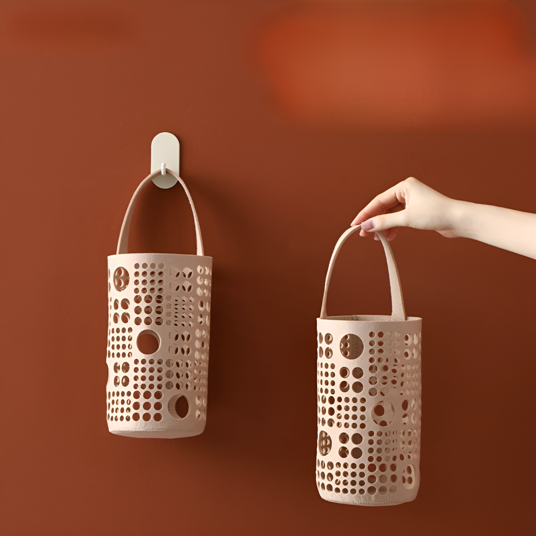 キッチンゴミ袋収納吊り下げバッグの設置イメージ