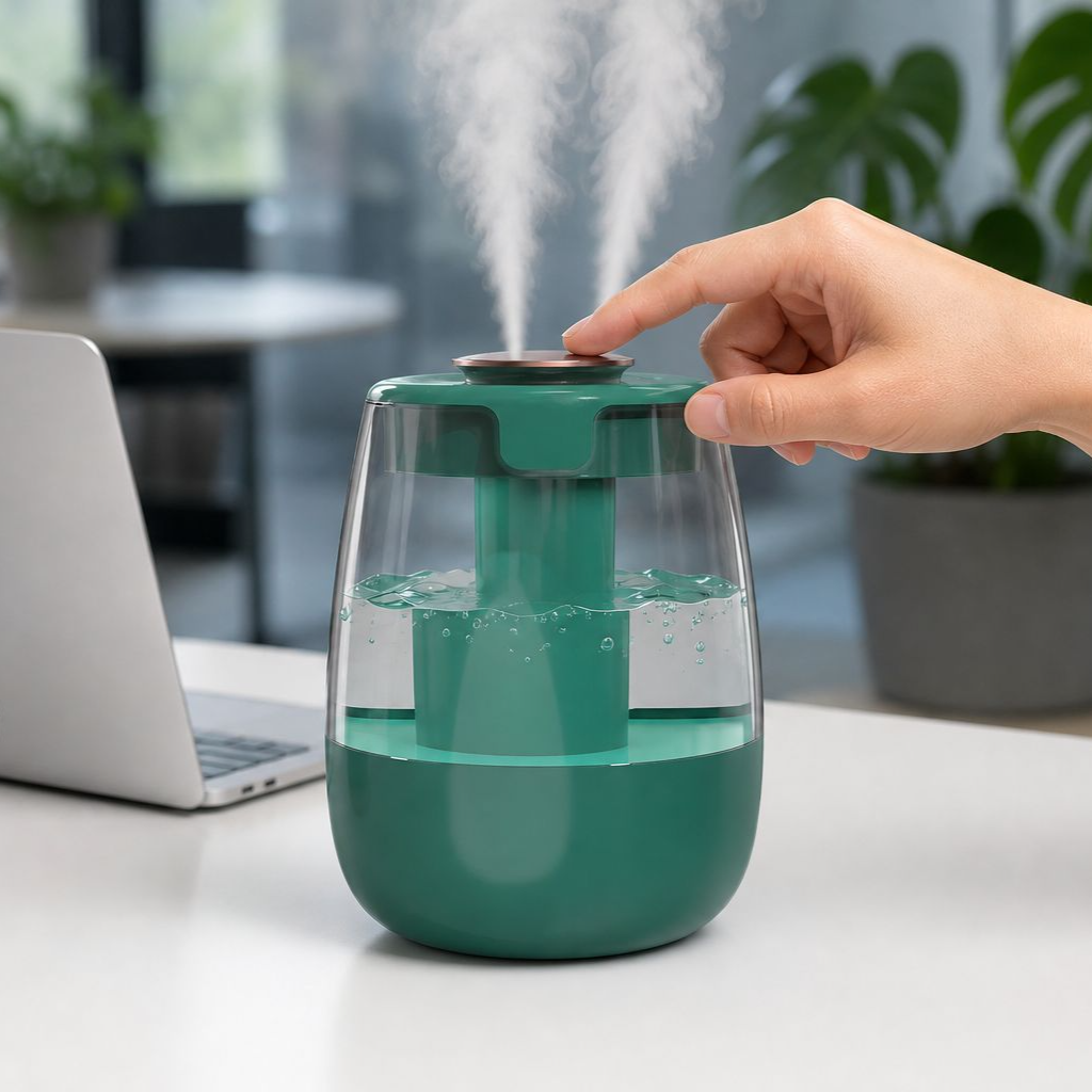 Portable Double Nozzle Humidifier, USB Powered, Suitable for Multiple Scenarios