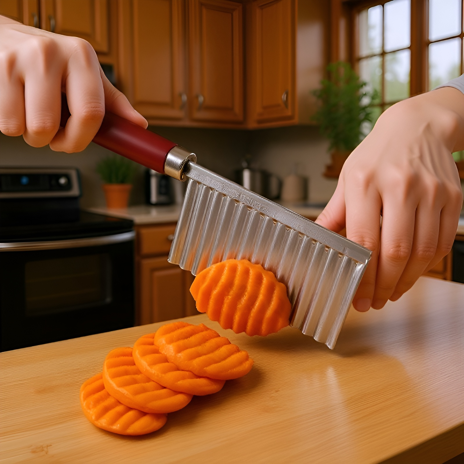 다기능 물결 모양 감자 절단기