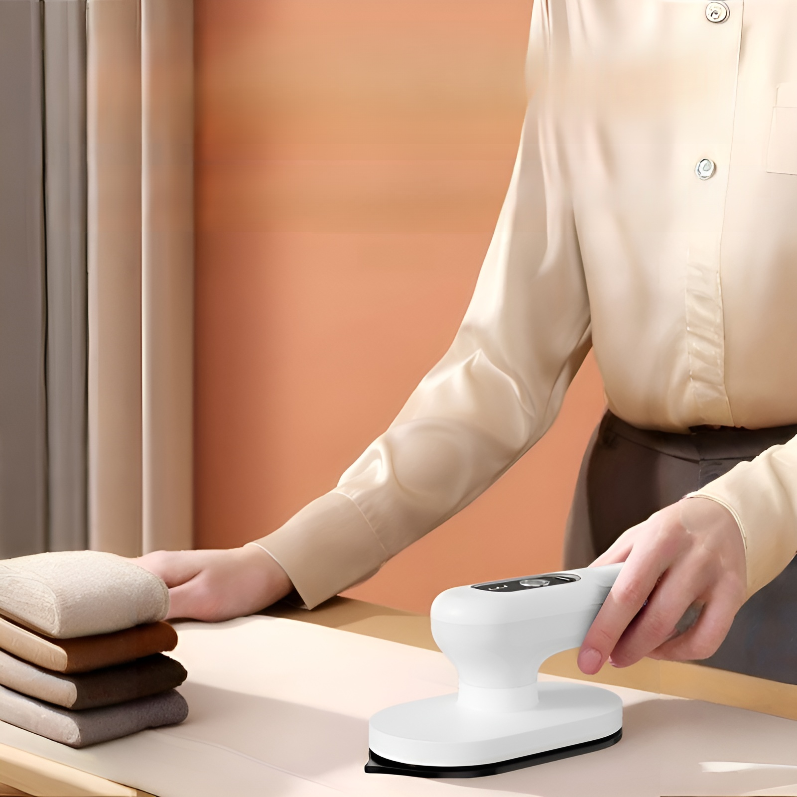 90度回転可能で使いやすいミニアイロン