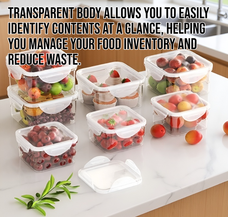 Plastic airtight food storage container with secure lid