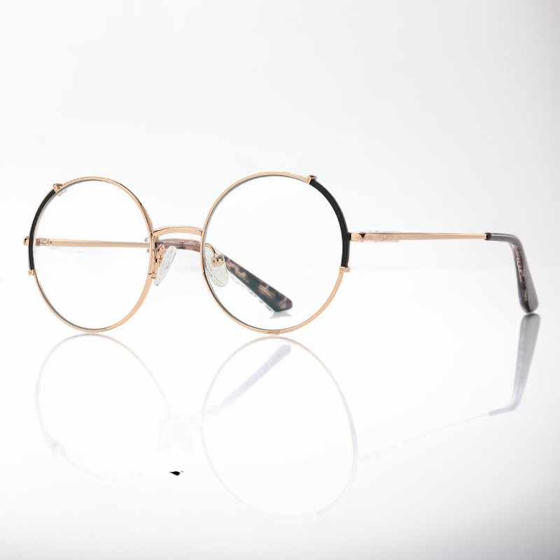 Okrągłe okulary blokujące niebieskie światło