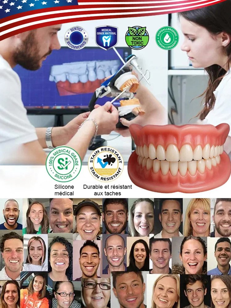 ⭐Transformez votre sourire en 30 secondes : La Prothèse en Silicone Souple n°1 en France