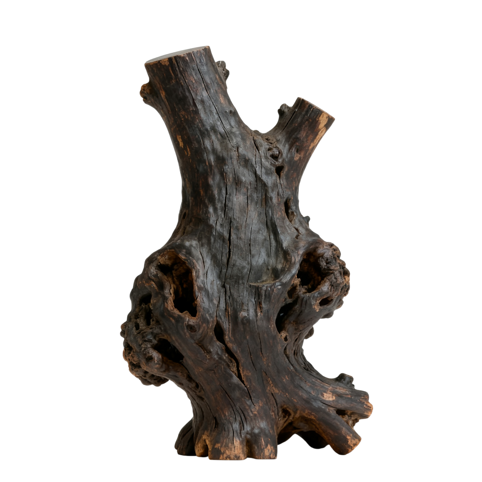 พระพุทธรูปไม้แกะสลักสไตล์เซนธรรมชาติ